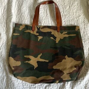Madewell canvas camo tote, NWOT